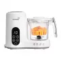Robot do przygotowywania jedzenia dla dzieci Grownsy 6 w 1, parowiec, blender, młynek, rozdrabniacz, podgrzewacz, rozmrażacz, pojemność do gotowania na parze 1000 ml, bez BPA, biały/szary