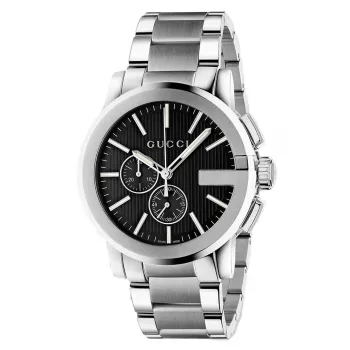 Zegarek męski Gucci G-Chrono YA101204 44mm Stal nierdzewna Czarna tarcza Chronograf Data