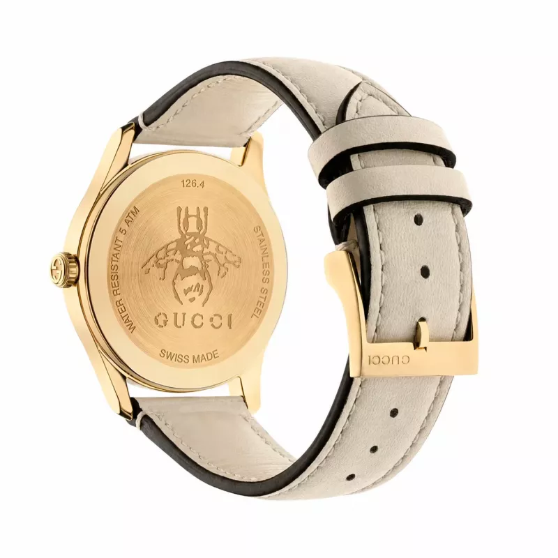 GUCCI G-Timeless Zegarek Damski YA1264128 38mm Szwajcarski Kwarc Stal Nierdzewna Srebrna Tarcza