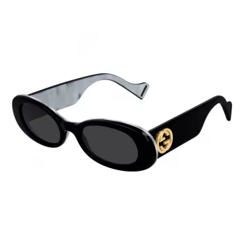 Okulary przeciwsłoneczne Gucci GG0517S-001 Damskie Kwadratowe Acetat Czarny/Szary 52mm
