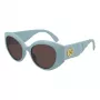 Okulary przeciwsłoneczne GUCCI GG0809S-004 dla kobiet - czarna oprawka acetatowa, szare soczewki, 51mm