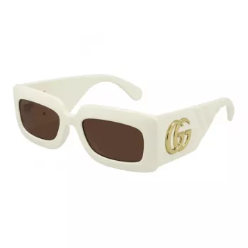 GUCCI GG0811S-002 Damskie okulary przeciwsłoneczne kocie oko czarno-szare 53mm