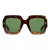 Okulary przeciwsłoneczne Gucci GG1111S-002 damskie czarne szare kwadratowe acetat 54mm