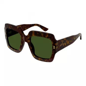 Okulary przeciwsłoneczne Gucci GG1111S-002 damskie czarne szare kwadratowe acetat 54mm