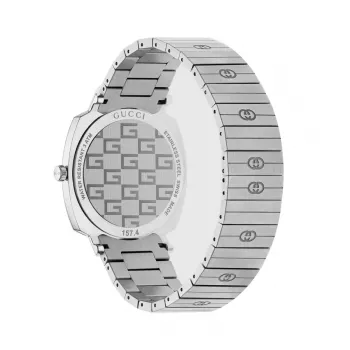 GUCCI Grip Unisex Zegarek Kwarcowy 35mm Stal Nierdzewna Srebrna Tarcza YA157410