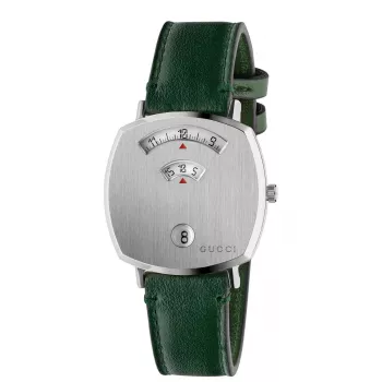 GUCCI Grip Zegarek Unisex YA157406 35mm Stal Nierdzewna Srebrna Tarcza