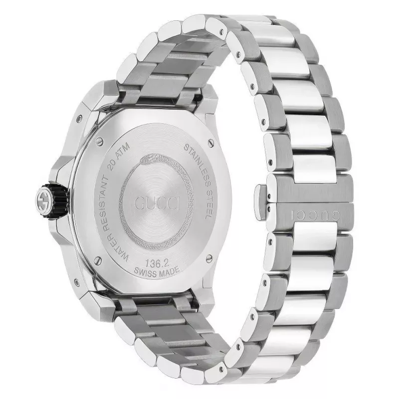 Zegarek męski Gucci YA136218 45mm Stal nierdzewna Szwajcarski kwarcowy zegarek nurkowy