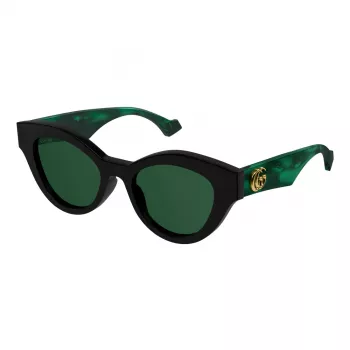 Okulary przeciwsłoneczne Gucci damskie GG0957S-001 czarna kwadratowa oprawka szare szkła 54mm