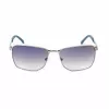 GUESS GF00018-6008C Męskie okulary przeciwsłoneczne prostokątne - czarna oprawka, szare przyciemniane soczewki UV400