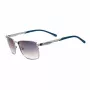 GUESS GF00018-6008C Męskie okulary przeciwsłoneczne prostokątne - czarna oprawka, szare przyciemniane soczewki UV400