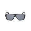 Okulary przeciwsłoneczne męskie GUESS GF00047-6102A - prostokątne, oprawka błyszcząca czarna, soczewki dymne, 61mm