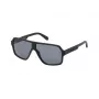 Okulary przeciwsłoneczne męskie GUESS GF00047-6102A - prostokątne, oprawka błyszcząca czarna, soczewki dymne, 61mm