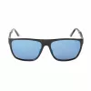 GUESS GF00048-5901C Męskie okulary przeciwsłoneczne prostokątne - czarna oprawka, szare szkła