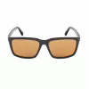 GUESS GF00062-5901E Męskie okulary przeciwsłoneczne kwadratowe - czarna oprawka, szare szkła, 59mm