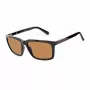 GUESS GF00062-5901E Męskie okulary przeciwsłoneczne kwadratowe - czarna oprawka, szare szkła, 59mm