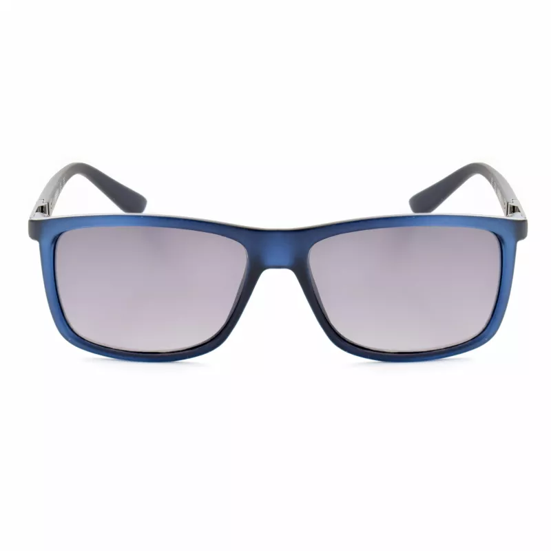 GUESS GF0191-5991B Męskie okulary przeciwsłoneczne prostokątne, oprawka Havana acetatowa, soczewki gradientowe brązowe 59mm