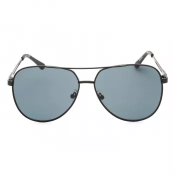 GUESS GF0231-02A Męskie okulary przeciwsłoneczne prostokątne - czarna oprawka szare szkła 58mm