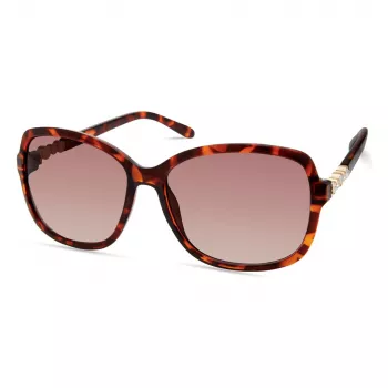 Okulary przeciwsłoneczne GUESS GF0393-5852F dla kobiet, Havana Acetate, brązowy gradient, 58mm