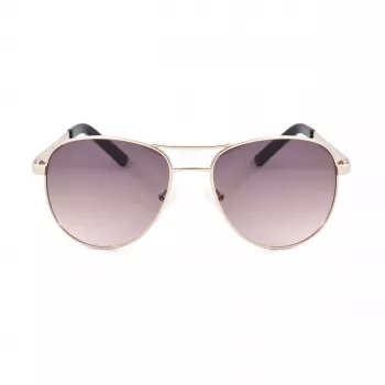 GUESS GF0408-6132F Damskie okulary przeciwsłoneczne prostokątne - soczewki gradientowe - 61/18/135 mm