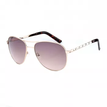 GUESS GF0408-6132F Damskie okulary przeciwsłoneczne prostokątne - soczewki gradientowe - 61/18/135 mm