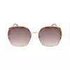 Okulary przeciwsłoneczne GUESS GF0410-5932F damskie, kwadratowe – błyszcząca czarna oprawka, soczewki gradientowe Smoke, 59 mm
