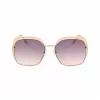 Okulary przeciwsłoneczne GUESS GF0410-5933F dla kobiet - Błyszcząca czarna oprawka, soczewki gradientowe dymne, 59 mm