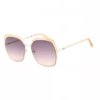 Okulary przeciwsłoneczne GUESS GF0410-5933F dla kobiet - Błyszcząca czarna oprawka, soczewki gradientowe dymne, 59 mm