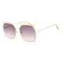 Okulary przeciwsłoneczne GUESS GF0410-5933F dla kobiet - Błyszcząca czarna oprawka, soczewki gradientowe dymne, 59 mm