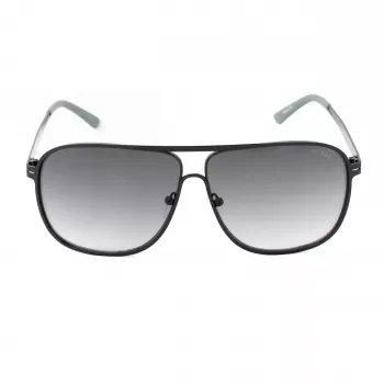 GUESS GF5025S-02B Okulary przeciwsłoneczne męskie pilot - czarna oprawka, soczewki w kolorze dymnego szarego, 61 mm
