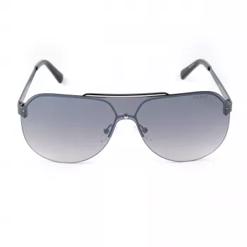Okulary przeciwsłoneczne GUESS GF5053-0008F męskie kwadratowe - czarna oprawka, soczewki dymione 58mm