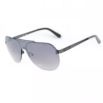 Okulary przeciwsłoneczne GUESS GF5053-0008F męskie kwadratowe - czarna oprawka, soczewki dymione 58mm