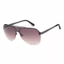 GUESS GF5053-0048F Męskie okulary przeciwsłoneczne prostokątne Havana brązowy gradient