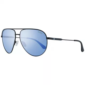 Okulary przeciwsłoneczne GUESS GF5083-01X męskie aviator - czarna metalowa oprawka, szare soczewki poliwęglanowe, ochrona UV400