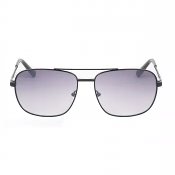 Okulary przeciwsłoneczne GUESS GG2114S-01B dla mężczyzn, czarna kwadratowa oprawka, szare gradientowe szkła 60mm