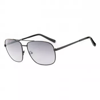 Okulary przeciwsłoneczne GUESS GG2114S-01B dla mężczyzn, czarna kwadratowa oprawka, szare gradientowe szkła 60mm