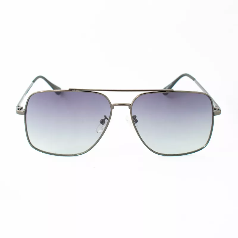 GUESS GG2158S-08P Męskie okulary przeciwsłoneczne prostokątne Havana brązowy gradient 61mm