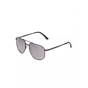 GUESS Męskie Okulary Przeciwsłoneczne Prostokątne GF5122-6001C - Czarna Oprawka, Soczewki Dymne 60mm