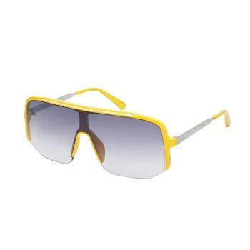 GUESS Męskie okulary przeciwsłoneczne prostokątne GO00054-0039B Czarny/Szary 56mm