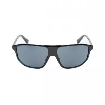 Okulary przeciwsłoneczne Guess męskie GF00010-6101A - Błyszcząca czarna oprawka acetatowa, soczewki dymne, ochrona UV400