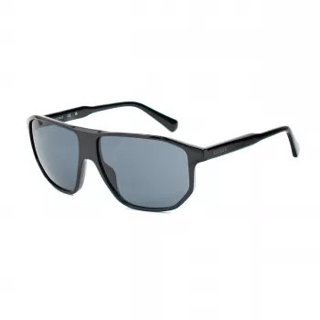Okulary przeciwsłoneczne Guess męskie GF00010-6101A - Błyszcząca czarna oprawka acetatowa, soczewki dymne, ochrona UV400