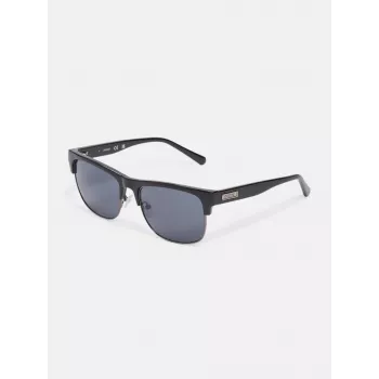 Okulary przeciwsłoneczne Guess męskie GF00023-5601A czarna kwadratowa oprawka szare szkło 56mm