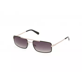 Okulary przeciwsłoneczne GUESS męskie GU00168-5897P czarne prostokątne polaryzowane 58mm