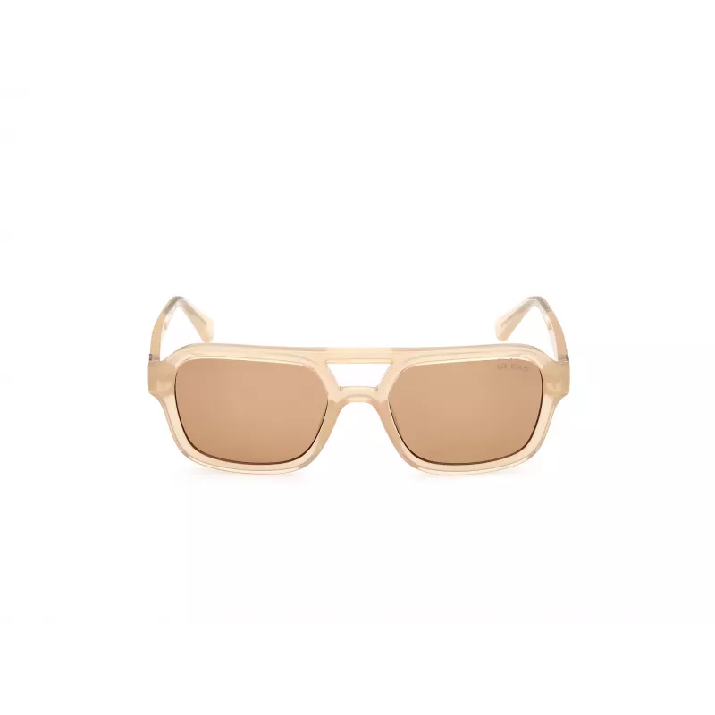 GUESS Unisex Okulary przeciwsłoneczne GU82595357E Oprawka Havana/Tortoise Brązowe soczewki gradientowe 53/19/145 mm
