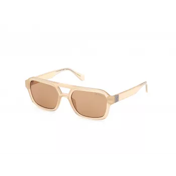 GUESS Unisex Okulary przeciwsłoneczne GU82595357E Oprawka Havana/Tortoise Brązowe soczewki gradientowe 53/19/145 mm