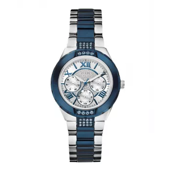 GUESS W0413L1 Damski Zegarek Analogowy Kwarcowy 35,5 mm Stal Nierdzewna Srebrny