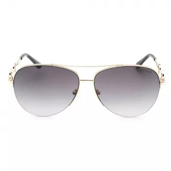 Okulary przeciwsłoneczne GUESS damskie motylkowe kocie oko GF6171-32B Błyszcząca czerń Smoke Gradient 60 mm