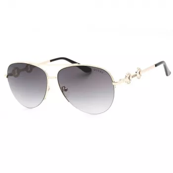 Okulary przeciwsłoneczne GUESS damskie motylkowe kocie oko GF6171-32B Błyszcząca czerń Smoke Gradient 60 mm