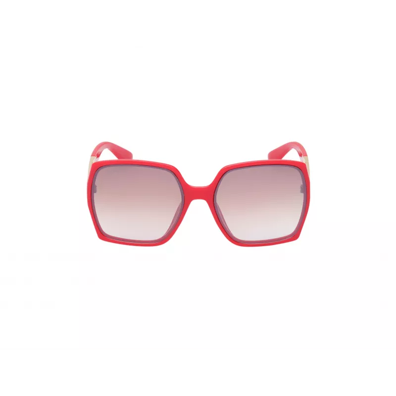 Okulary przeciwsłoneczne GUESS damskie kocie oko GO00031-6266F - błyszcząca czarna oprawka, gradientowe dymne szkła, ochrona UV400