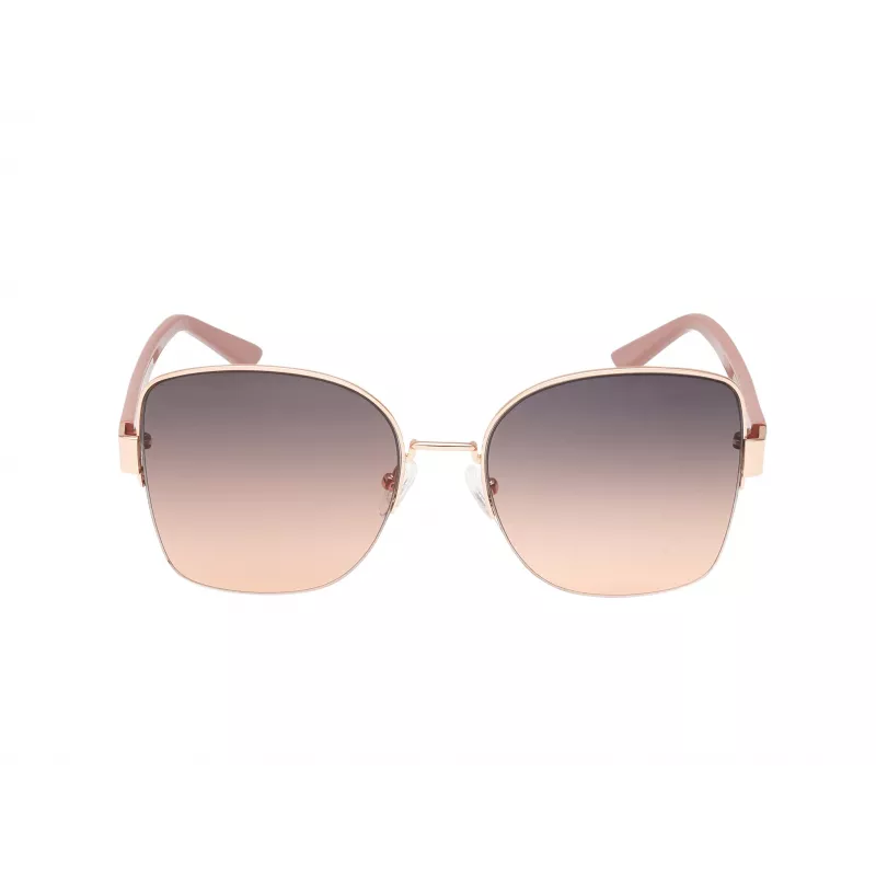 Okulary przeciwsłoneczne GUESS damskie GF00052-5928B, oprawka Havana, kwadratowa, soczewki brązowe gradientowe 59mm