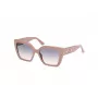 Okulary przeciwsłoneczne GUESS Damskie GU00162-5557W Kwadratowe, Oprawka Havana, Szkła Brązowe Gradientowe, 55mm